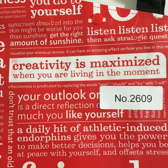 Lululemon 2 Sizes Matching Gift Bag NEW! Red Creativity is Maximized Printed - Picture 14 of 15